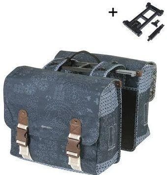 Dubbele Fietstas Basil Bohème MIK - 35 liter - Indigo Blauw, Verzenden, Nieuw