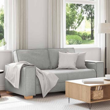vidaXL 2-zitsbank Wolk Grijs 180x78x84 cm Stof, Verzenden, Minder dan 150 cm, Stof, Nieuw