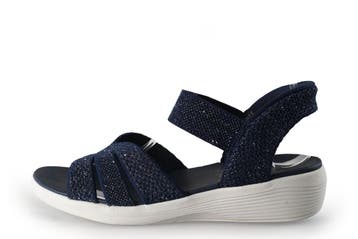 Skechers Sleehakken in maat 40 Blauw, Skechers, Zo goed als nieuw, Schoenen met hoge hakken, Verzenden