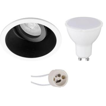 GU10 Inbouwspot Set - Mat Zwart/Wit - Inbouw Rond -, Ophalen of Verzenden, Nieuw, Overige fittingen, Plafondspot of Wandspot