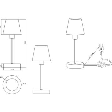 LED Tafellamp - Tafelverlichting - Trion Siu - E14 Fitting -, Huis en Inrichting, Ophalen of Verzenden, Nieuw, Metaal, Overige fittingen