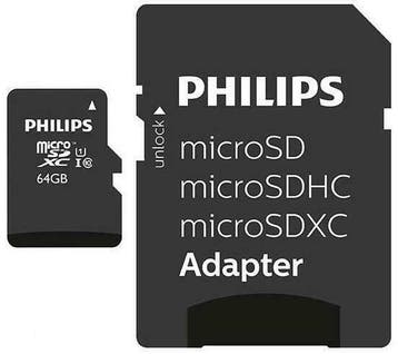 Philips | MicroSDXC | 64 GB | Class 10, Verzenden, Nieuw
