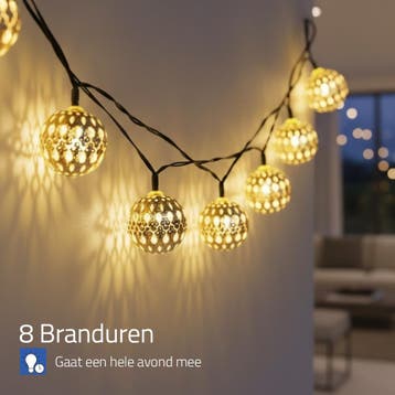Solar lichtsnoer Marrakech - Warm Wit licht, Tuin en Terras, Zonne-energie, Kunststof, Verzenden, Overige typen