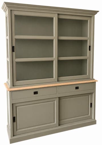 Buffetkast olijfgrijs - olijfgrijs - eiken Putten 180cm, Ophalen of Verzenden, Nieuw
