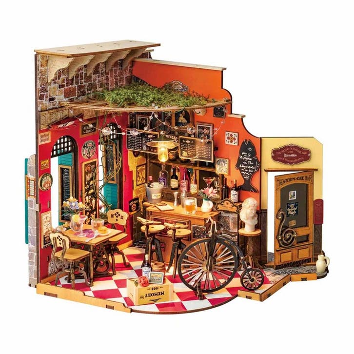 Robotime Cheers Bar en Dining Miniatuur Bouwpakket Modelbouw, Hobby en Vrije tijd, Modelbouw | Figuren en Diorama's, Nieuw, Verzenden