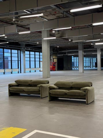 Cassina Maralunga set | Groen | NIEUWSTAAT + Garantie, Stof, 75 tot 100 cm, Ophalen of Verzenden, Zo goed als nieuw