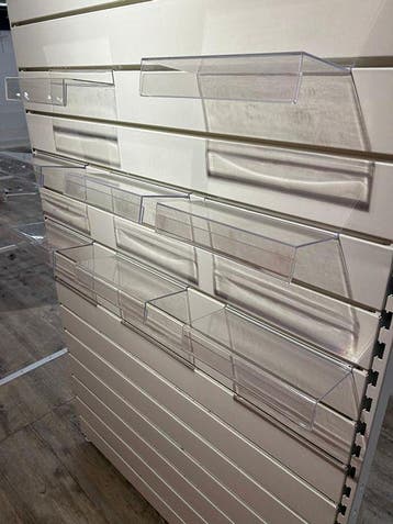 Plexiglas presentatie schap voor slatwall
