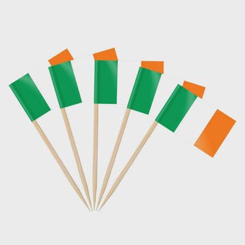 100 Stuks Ierse Vlag Prikkers - Mini Vlaggetjes voor Cupcake, Verzenden, Nieuw