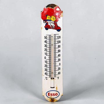 Esso - Thermometer - Emaille - geëmailleerde reclame