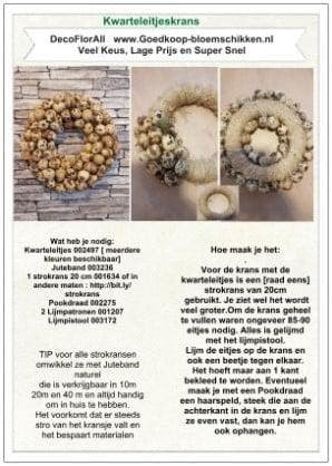 DIY Werkbeschrijving Kwarteleitjeskrans, Ophalen of Verzenden, Nieuw