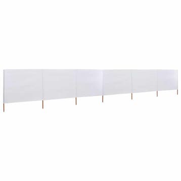 vidaXL Windscherm 6-panelen 800x80 cm stof wit, Verzenden, Nieuw