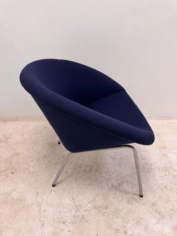 Walter Knoll 369 design fauteuil donkerblauw, Kantine of Aula, Ophalen of Verzenden, Gebruikt, Stoel