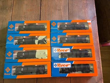 Roco H0 - Modeltrein goederenwagon (8) - 8x Ketelwagens, Nieuw