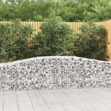 vidaXL Schanskorf 2 st gewelfd 400x50x60/80 cm, Verzenden, Nieuw, Metaal, 60 tot 100 cm