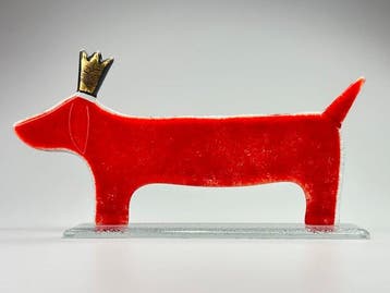 Studio Habrat - Beeldje - Dachshund - fusie, Antiek en Kunst, Antiek | Glas en Kristal