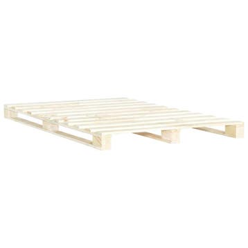 vidaXL Bedframe pallet massief grenenhout 180x200 cm, Eenpersoons, Bruin, Verzenden, Nieuw