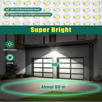 Aigostar - Ledspot op zonne-energie voor buiten met afstands, Verzenden, Zo goed als nieuw