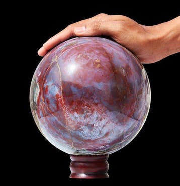 7,19 kg Grote Ocean Jasper Bol - 18 cm - Zeldzame roze,, Verzamelen