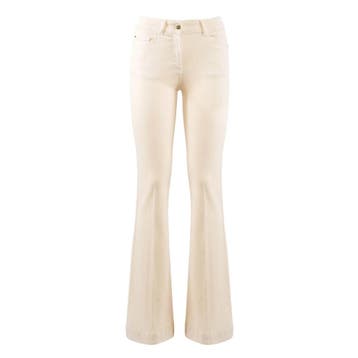 Nenette • flared jeans in licht beige • W33, Nenette, Verzenden, Nieuw