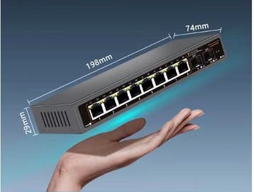 2.5G Netwerk Switch – 8 Poorten + 2×10G SFP Uplink, Computers en Software, Netwerk switches, Verzenden, Nieuw