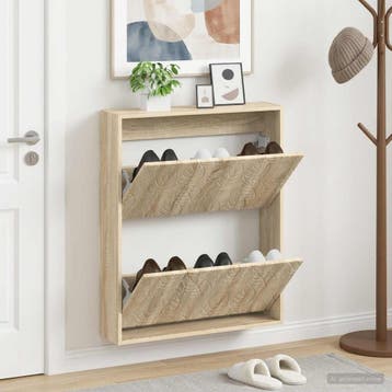 vidaXL Wandgemonteerde Schoenkast DELFT 71 x 17 x 86 cm, Verzenden, Nieuw