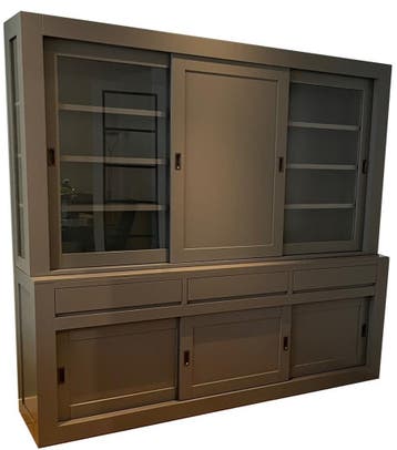 Buffetkast grijs - grijs Schagen 240cm dichte middendeur, Ophalen of Verzenden, Nieuw
