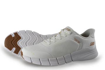 Skechers Instappers in maat 47½ Wit, Verzenden, Wit, Overige typen, Zo goed als nieuw