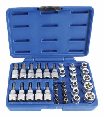 Torx Dopset - Torxset En E Socket Set - 34 Delig - 3/8 Duims, Ophalen of Verzenden, Nieuw