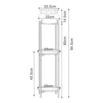 Plantenstandaard Altena 94,5x27x27 cm zwart [en.casa], Tuin en Terras, Bloempotten, Verzenden, Nieuw