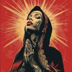 CREATIVE_HUB - beautiful tattooed nun praying
