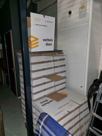 verhuisdoos /verhuisdozen te huur vanaf 1,50 p/stuk, Ophalen, Zo goed als nieuw, Opvouwbaar