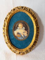 Duitse school (XIX) - Ritratto di giovane nobildonna con, Antiek en Kunst