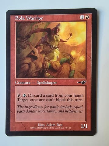 BOLA WARRIOR (NEMESIS) (78/143) (MTG) (TRADING CARD), Verzenden, Gebruikt