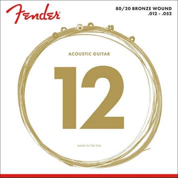 Fender F-70L 80/20 Bronze Akoestische Gitaar Snaren Light, Ophalen of Verzenden, Nieuw