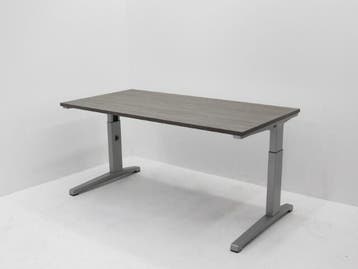 Bureau Steelcase - 180x90cm - T-poot aluminium grijs - logan, Ophalen of Verzenden, Nieuw