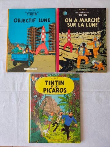 Tintin - 3x C - EO/Ré - 3 Album - 1963/1976, Nieuw