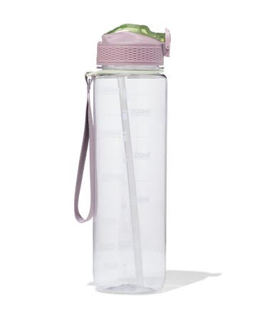 HEMA Sportfles met rietje 1L roze-groen, Huis en Inrichting, Verzenden, Nieuw