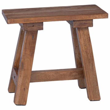 Houten Bankje Naturel 50cm | Tweedekansje | OP=OP, Eenpersoons, Minder dan 75 cm, Rustiek, Ophalen of Verzenden