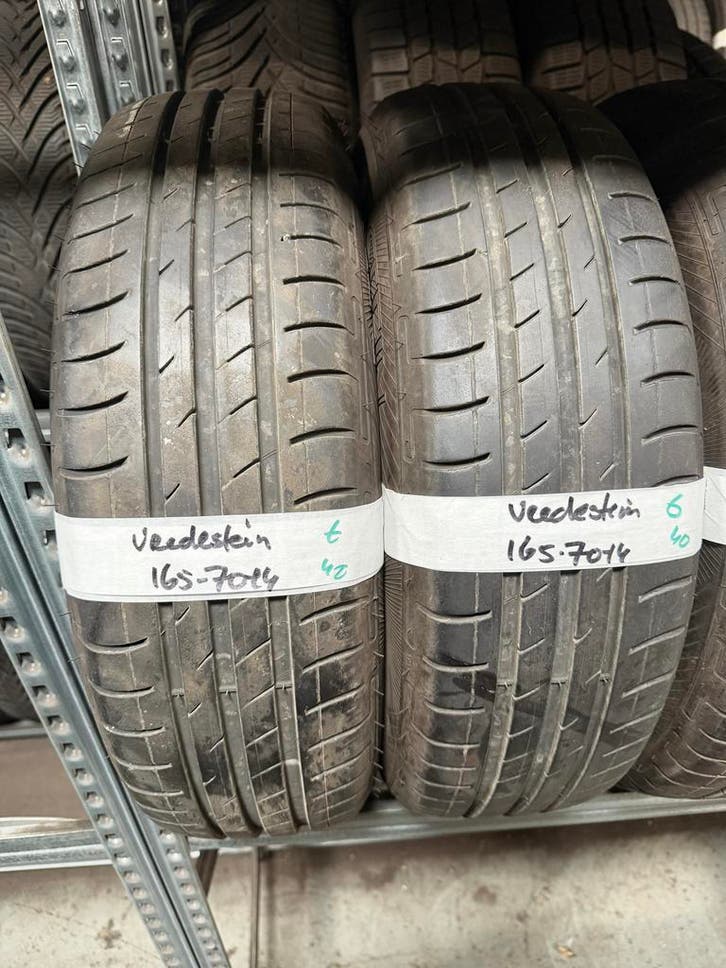 165-70-14 Vredestein Zomerbanden 6mm Incl Montage 165 70 14, Auto-onderdelen, Banden en Velgen, 14 inch, Zomerbanden, 165 mm, Personenwagen