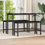 Eetbank Zwart Eiken 100 x 32,5 x 48,5 cm, Verzenden, Nieuw