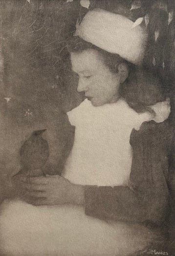 Jan Mankes (1889-1920) - Meisje met lijster