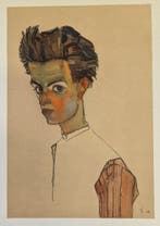 Egon Schiele (1890-1918), after - Self portrait (1910) from