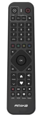 Afstandsbediening Amiko A9Z Blu A9 Green+ A9Z Pro, Ophalen of Verzenden, Nieuw, Origineel