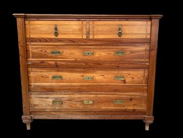 Commode - Vurenhout - Commode met 5 laden, Antiek en Kunst