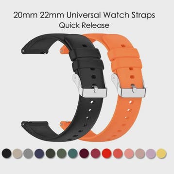 Universele Siliconen Horlogeband 20mm & 22mm - Snelwissel &, Verzenden, Nieuw