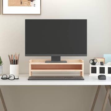 vidaXL Monitorstandaard 50x24x16 cm massief grenenhout, Verzenden, Nieuw