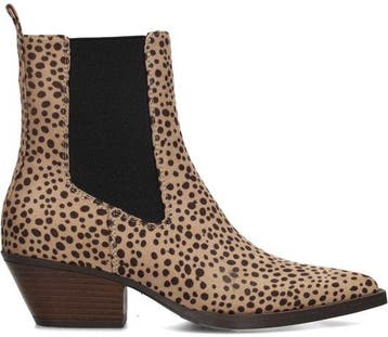 POSH by Poelman CARMEN Dames Laarzen - Beige Met Dierenprint, Verzenden, Nieuw