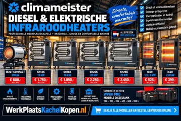 Climameister Infraroodheater Diesel Elektrisch Kachel, Verzenden, Nieuw