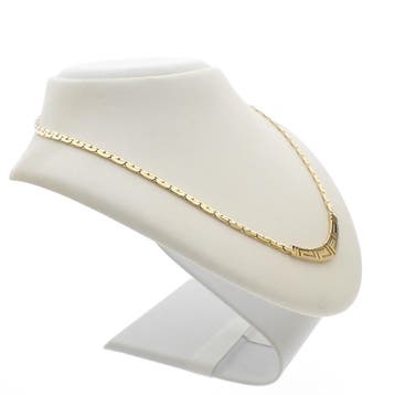 Gouden meander collier (Ketting), Ophalen of Verzenden, Gebruikt, Overige kleuren, Goud