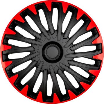 AutoStyle 4-Delige Wieldoppen  Soho R 13-inch zwart/rood, Verzenden, Nieuw